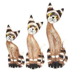 Cat Bright Eyed - Set Of 3