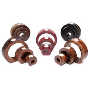 Mango Wood Circle Tea Light Set - Set