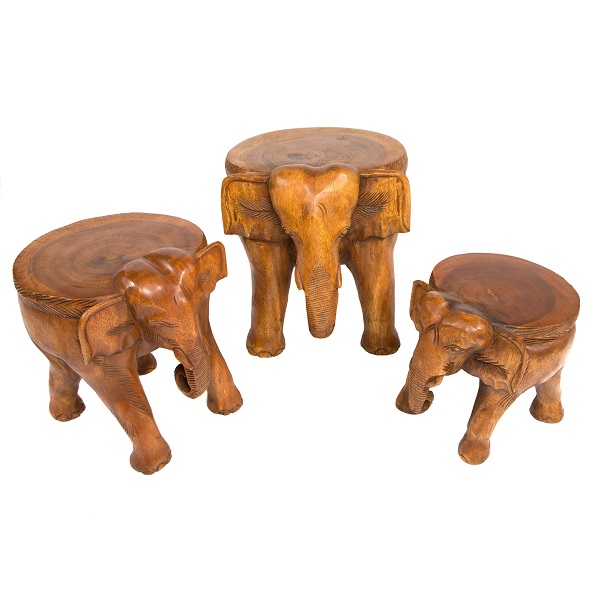 Elephant Seat Stool - Medium 12 Inch