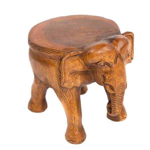 Elephant Seat Stool - Small 10 Inch