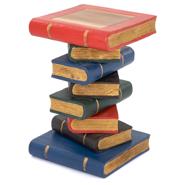 Large Book Stack Table - Painted Gold