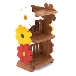 Childs Book Shelf with Flower Design