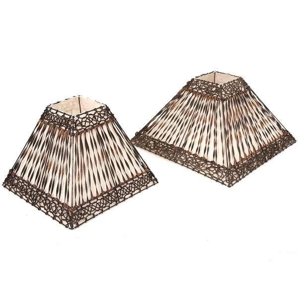 Rattan Square Shade - 14 and 19Inch