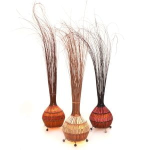 Onion Grass Lamp - Black and Red
