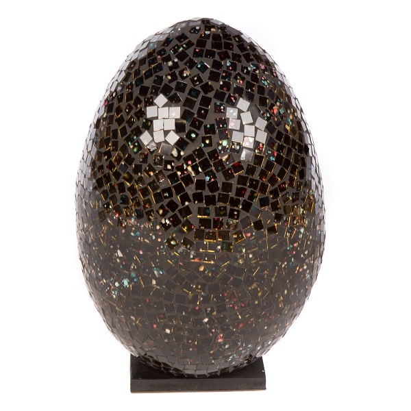 Mosaic Egg Lamp 28cm - Black