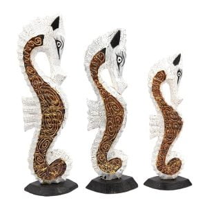Small Sea Horse – Set Of 3 White