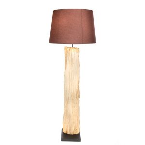 Bark Floor Lamp With Shade - 125cm