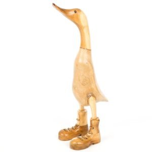 Bamboo Root Duck In Boots - 40cm