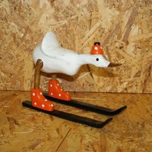 Skiing Bamboo Duck - 25cm - Or