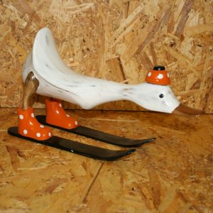 Skiing Bamboo Duck - 30cm - Orange
