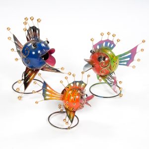 Standing Fish Tea Light Holder - Set 3